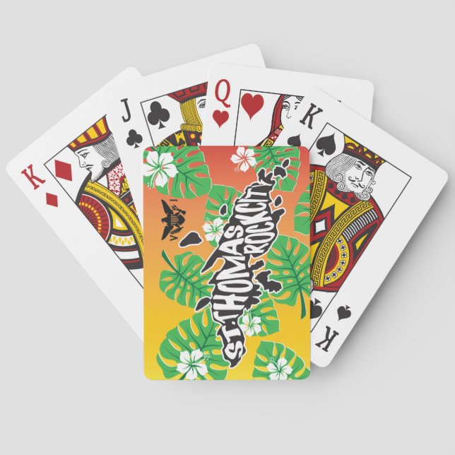 St. Thomas, Jungfrau Islands "Rock City" Cards Spielkarten (Rückseite)