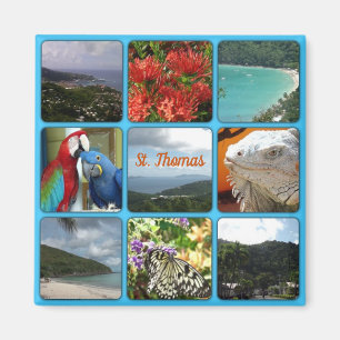 St Thomas - landschaftliche Foto-Collage Magnet