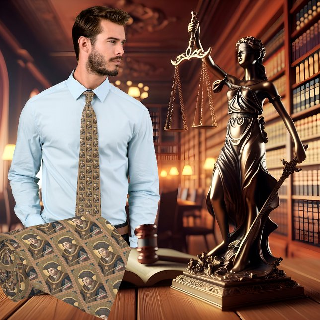 St. Thomas More Portrait-Gemusterte Neck Tie Krawatte (Von Creator hochgeladen)