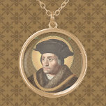 St. Thomas More (SAU 026) Vergoldete Kette<br><div class="desc">St. Thomas More (1470-1535) war wahrhaftig ein englischer Renaissancemann: Er war Anwalt, Staatsmann, Sozialphilosoph, Autor, Familienmann und Christlicher Humanist. Er wurde auch ein Märtyrer unter Heinrich VIII., weil er sich gegen die Scheidung des Königs von Catherine von Aragon und seine Übernahme des Titels "Oberster Leiter der Kirche von England". Heute...</div>