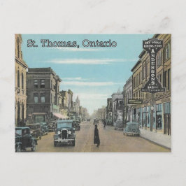 St. Thomas, Ontario - Talbot Street c. 1935 Postkarte