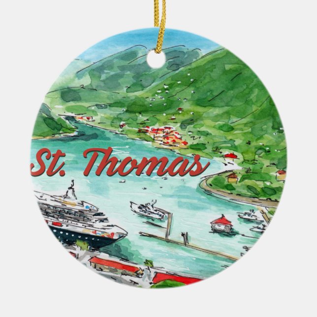 St. Thomas-Ornament Keramik Ornament (Vorne)