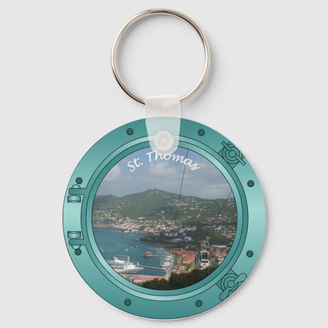 St Thomas Porthole Schlüsselanhänger (Vorderseite)
