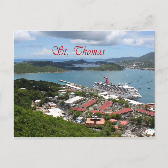 St. Thomas PostCard Postkarte (Vorderseite)