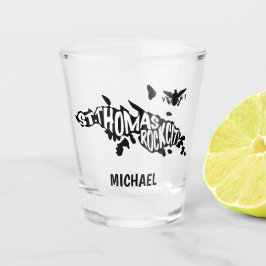 St. Thomas "Rock City" Jungfrau Islands Schnapsglas