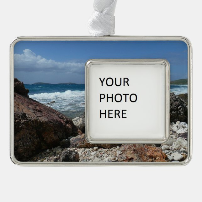 St. Thomas Rocky Beach Rahmen-Ornament Silber (Vorderseite)