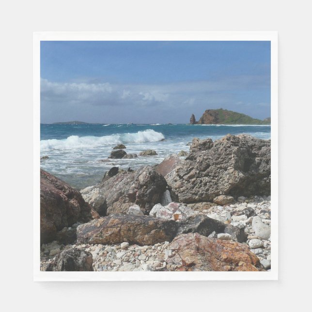 St. Thomas Rocky Beach Serviette (Vorderseite)