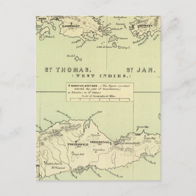 St. Thomas, St. Jan, St. Crook Postkarte (Vorderseite)