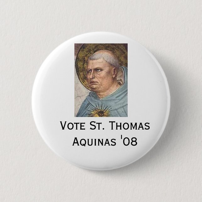 St Thomas Thomas von Aquin "08 Button (Vorderseite)