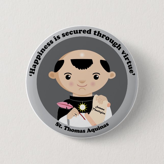 St Thomas Thomas von Aquin Button (Vorderseite)