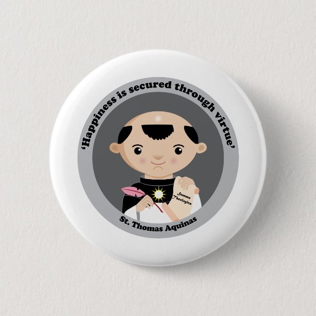 St Thomas Thomas von Aquin Button (Vorderseite)
