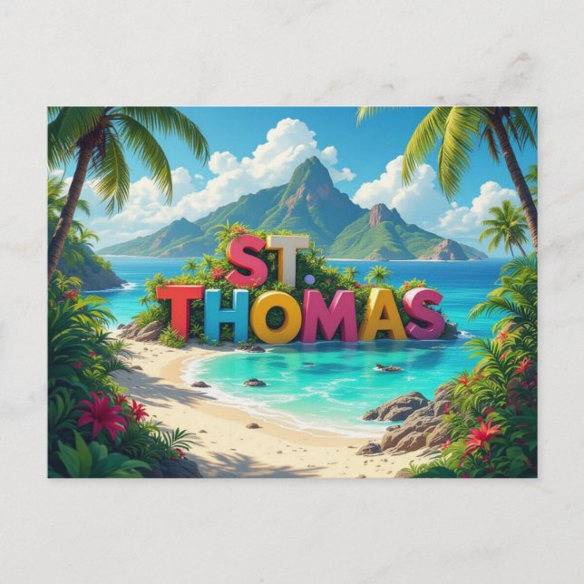 St. Thomas Traum Postkarte (Vorderseite)