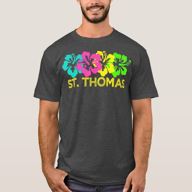 St Thomas Tropical Beach St Thomas Travel Surf T-Shirt (Vorderseite)