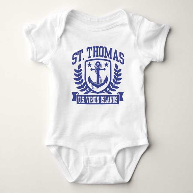 St. Thomas U.S. Jungfrau Islands Baby Strampler (Vorderseite)