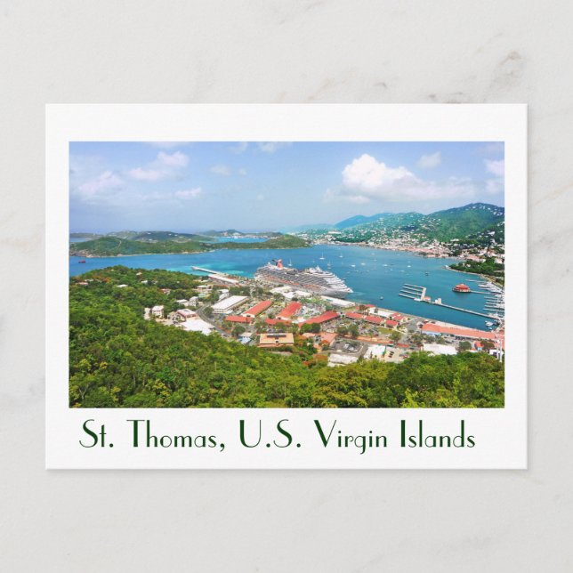 St. Thomas, U.S. Jungfrau Islands Postkarte (Vorderseite)