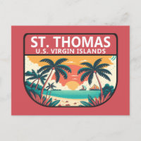 St Thomas U.S. Jungfrau Islands Retro Emblem