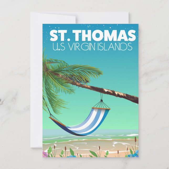 St Thomas US Jungfrau Islands Einladung (Rückseite)