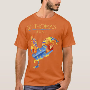 St Thomas USVI Blume Hibiskus Hühnerfleisch T-Shirt