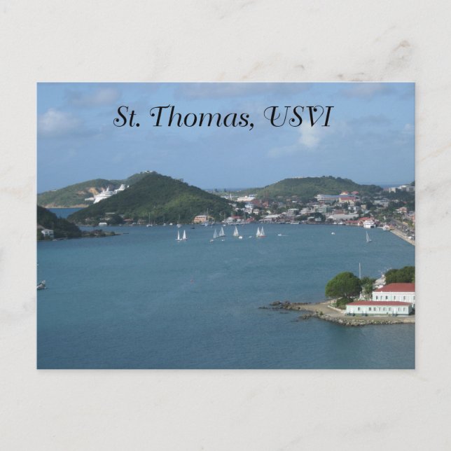 St. Thomas USVI Postkarte (Vorderseite)