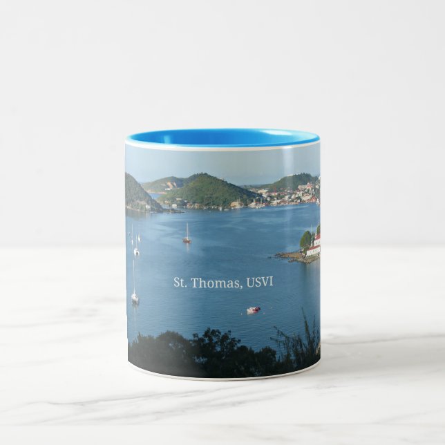 St. Thomas, USVI Zweifarbige Tasse (Mittel)