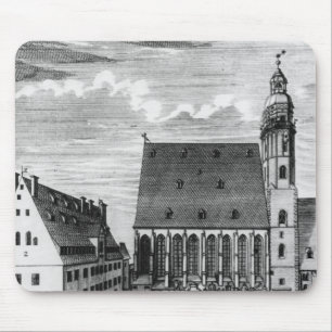 St Thomaskirche und -schule in Leipzig, 1723 Mousepad