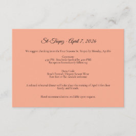 St. Tropez Destination Wedding  Begleitkarte