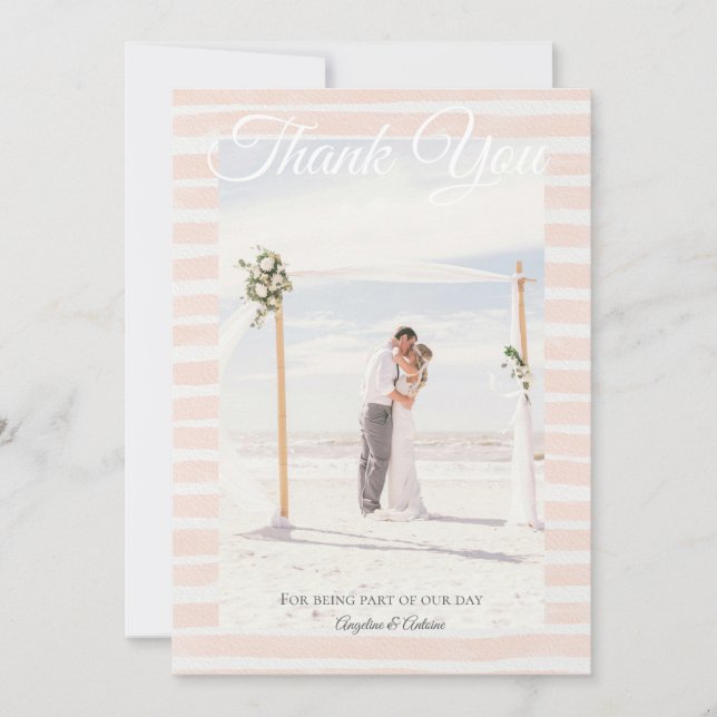 St. Tropez Destination Wedding  Dankeskarte (Vorderseite)