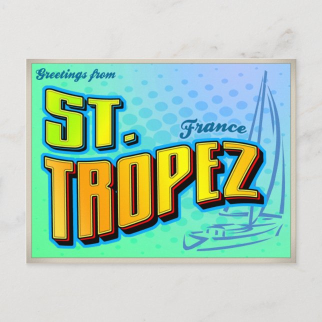 ST. TROPEZ POSTKARTE (Vorderseite)