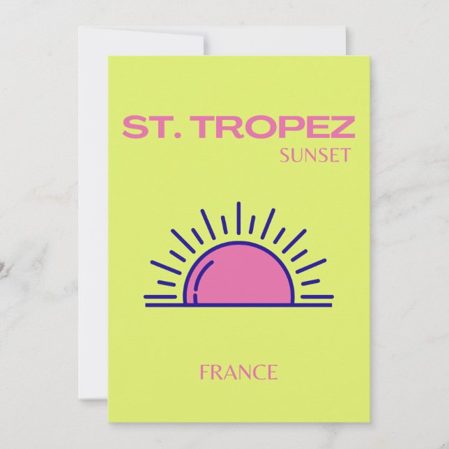 St Tropez, Preppy, Green Dankeskarte (Vorderseite)
