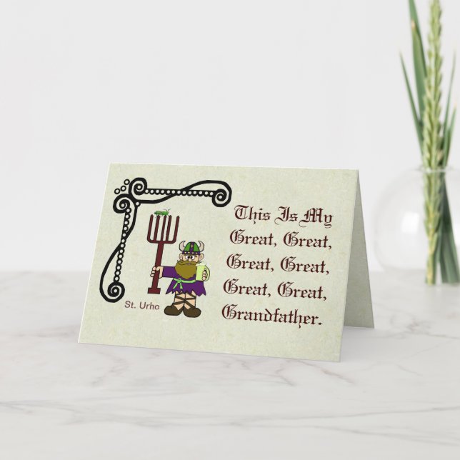 St. Urho Est Ma Carte Relative Personnaliser It! (Devant)