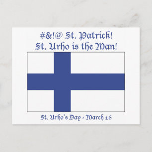 St. Urho ist der Mann Postkarte