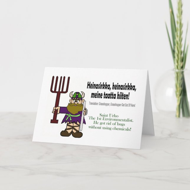 St. Urho La carte écologiste (Devant)