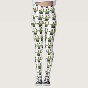 St. Urho mit Grasshopper auf Pitchfork Leggings