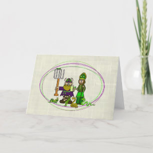 St. Urho und St. Patrick Bugs Snakes Removal Card Karte