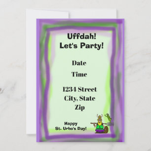 St. Urho's Day Party Einladung Lila & Green