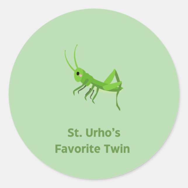 St. Urho's Favorite Twin Runder Aufkleber (Vorderseite)
