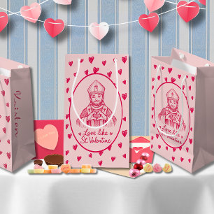St. Valentin katholische rosa Herz Skizze Kunstwer Kleine Geschenktüte