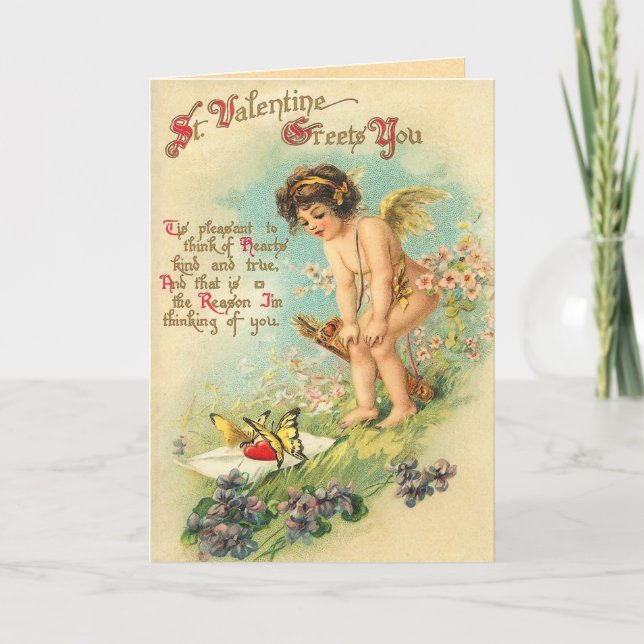 St. Valentine Grüße - Valentinstag Karte (Vorderseite)