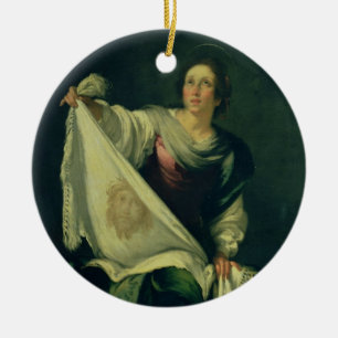 St.-Veronica, 1625-30 (Öl auf Leinwand) Keramikornament