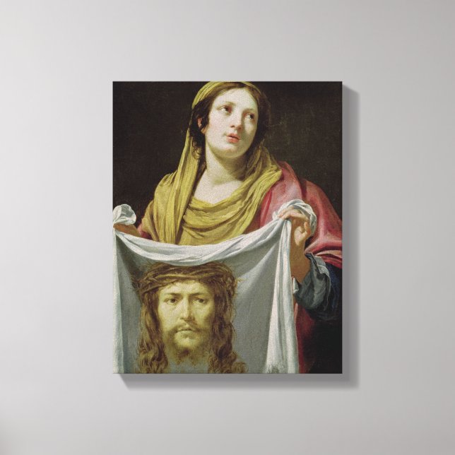 St. Veronica Holding des Heiligen Schleides Leinwanddruck (Vorderseite)