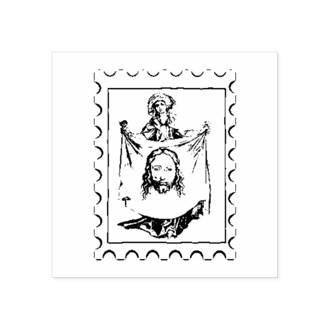 St. Veronica Jesus katholische Religiöse Gummistempel (Prägung)