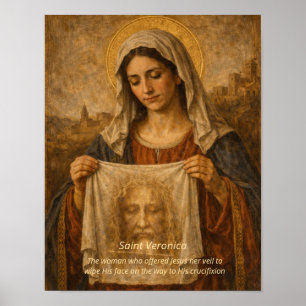 St. Veronica Kunstprint - Heiliges Gesicht Jesu Poster