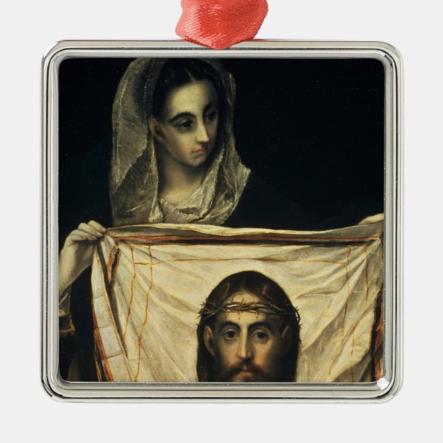 St.Veronica mit dem Heiligen Schleier Ornament Aus Metall (Vorne)