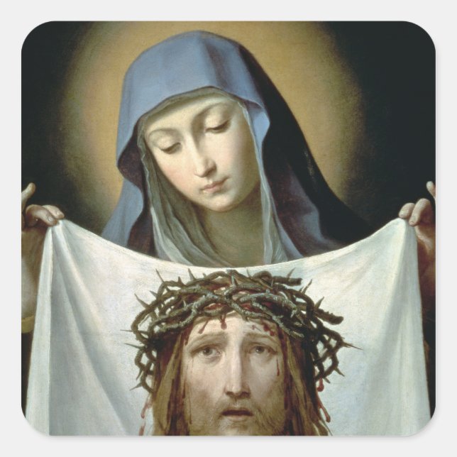 St.-Veronica Quadratischer Aufkleber (Vorderseite)