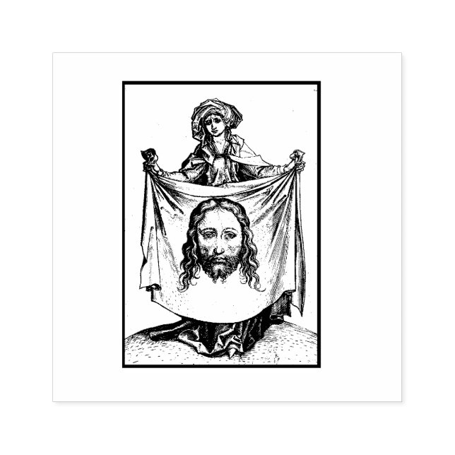 St. Veronica Veil Jesus Religious katholische Heil Gummistempel (Prägung)