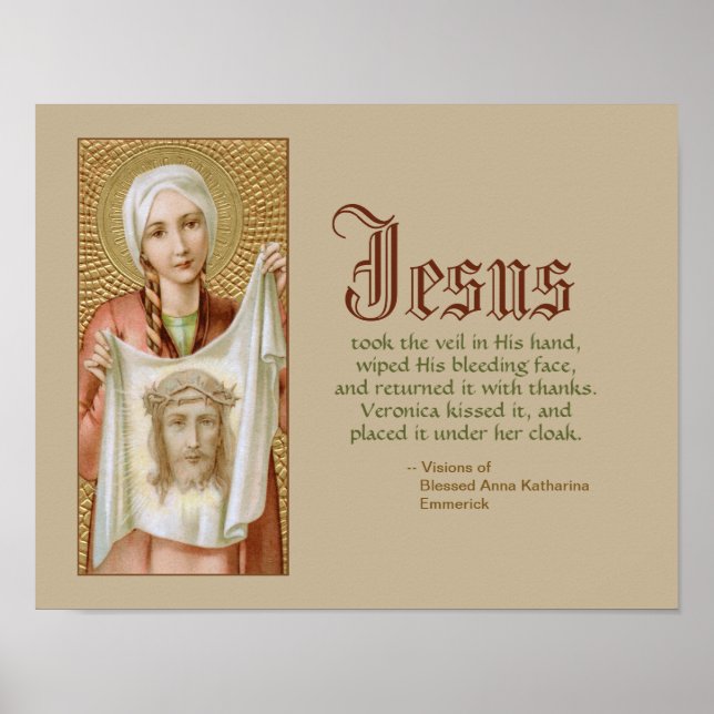 St. Veronica von Jerusalem (JM 60) Poster (Vorne)