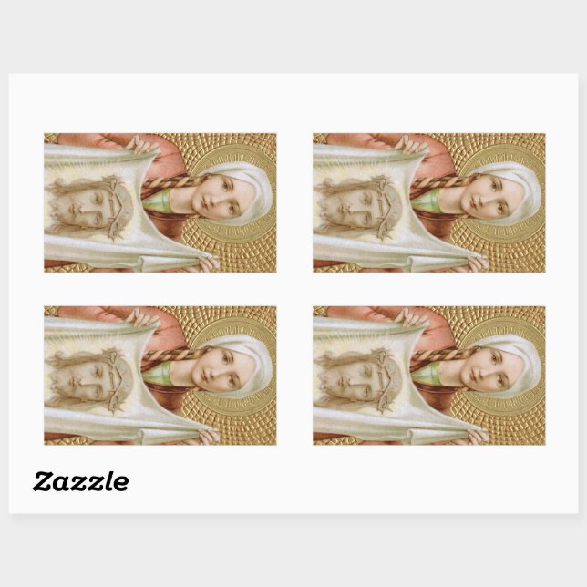 St. Veronica von Jerusalem (JM 60) Rechteckiger Aufkleber (Blatt)