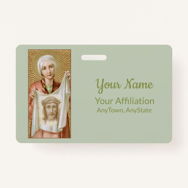 St. Veronica von Jerusalem (JM 60; Stil 1) Ausweis (Vorderseite)