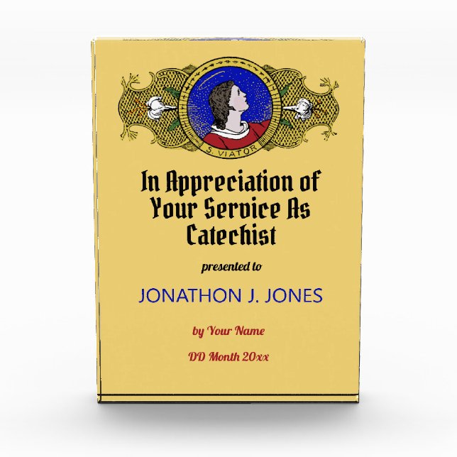 St. Viator of Lyon, der Katechist (LD 001) Fotoblock (Vorderseite)