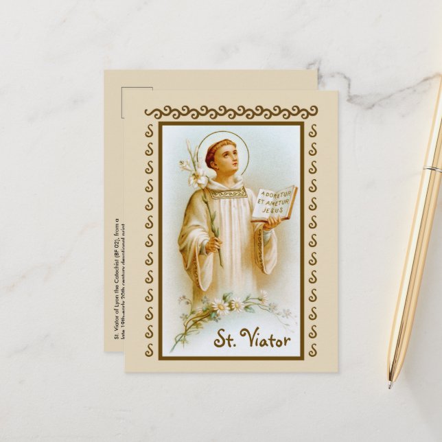 St. Viator von Lyon, der Katechist (BF 02) Postkarte (Vorderseite/Rückseite Beispiel)